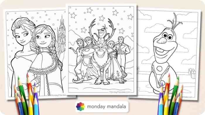 Frozen coloring book printable