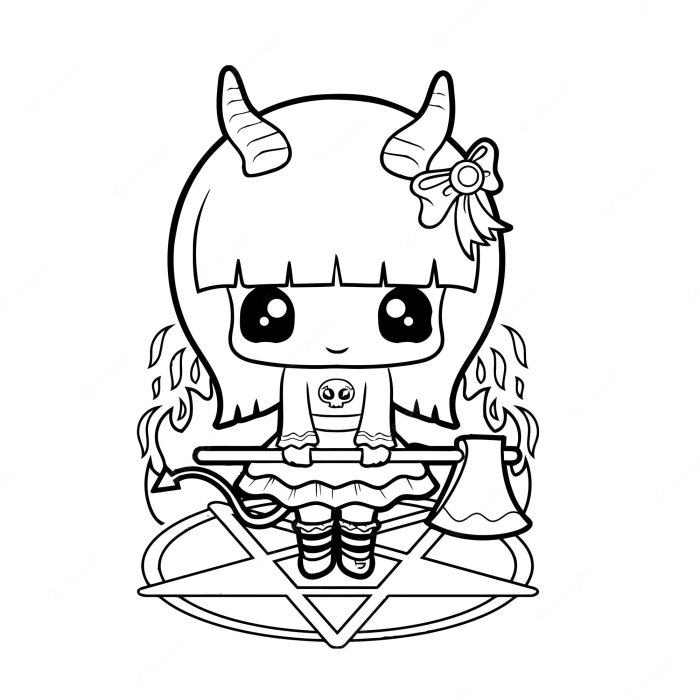 Spooky cutie coloring book